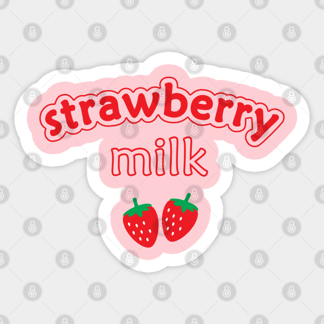 Strawberry Milk Kawaii Cute Strawberries Red - Strawberry Milk